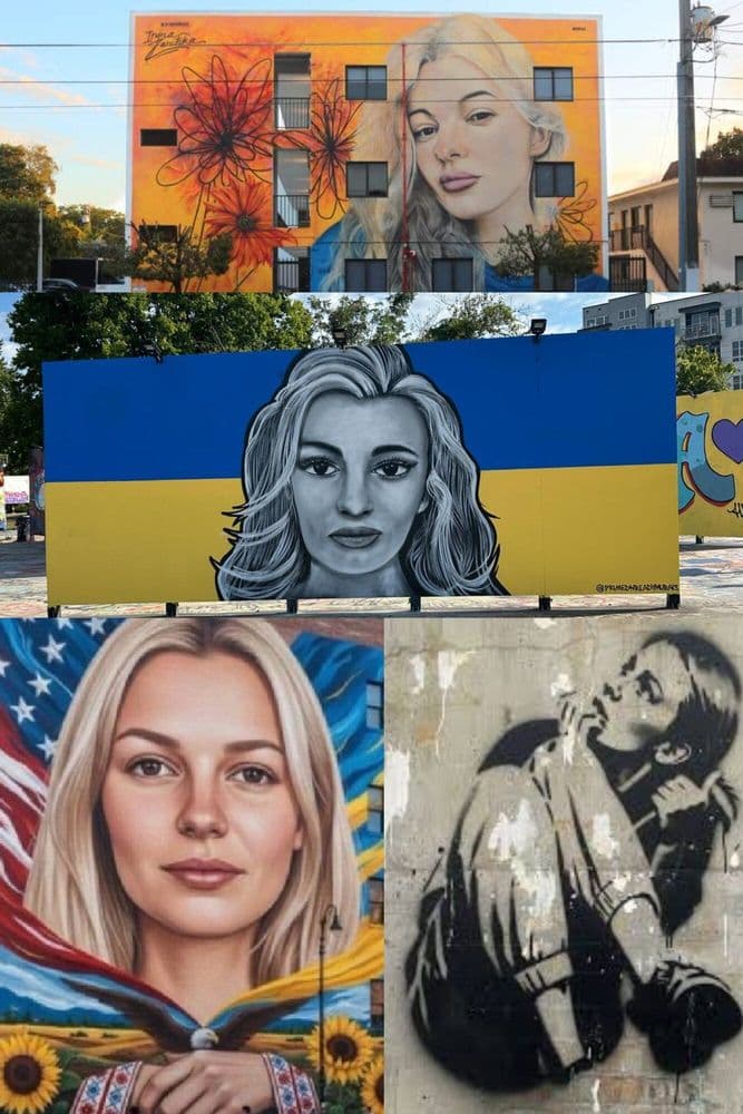 Nástenné maľby, ktoré vznikli na počesť Iryny